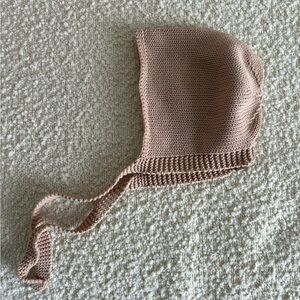 Quincy Mae Blush Knit Baby Bonnet